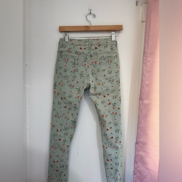 Max Girls Floral Print Full Length Jeans size 15-16 yrs - Picture 2 of 3